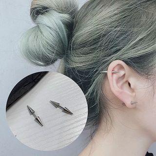 Pointy-shaped Metal Stud Earrings