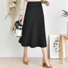 Cable-knit Midi Flare Skirt