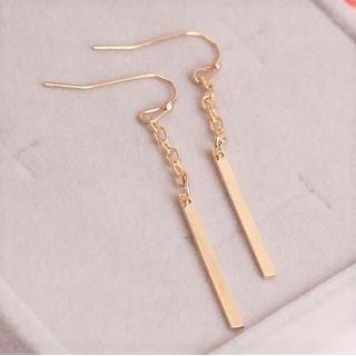 Metal Bar Dangle Earring 1 Pair - As Shown In Figure - One Size