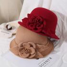 Wool Flower Edging Basin Hat