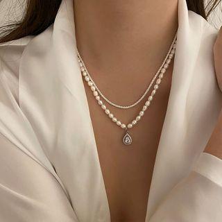 Freshwater Pearl Necklace / Plain Necklace / Set