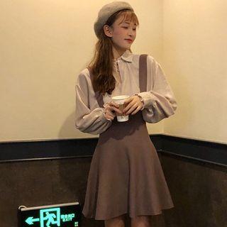 Placket Blouse / A-line Jumper Dress