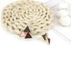 Triple Triangle Earring Stud Earring - Multicolor - One Size