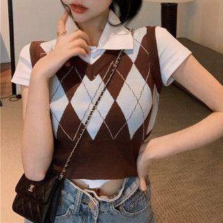 Sweater Vest / Short-sleeve Polo Shirt