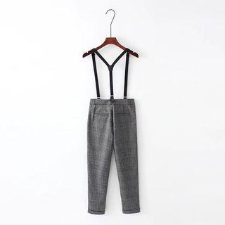 Suspender Plaid Pants
