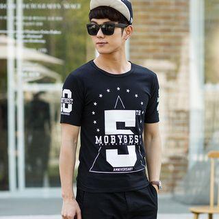 Number Print Short Sleeve T-shirt