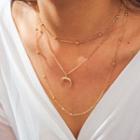 Layered Chain Necklace 9064 - Gold - One Size