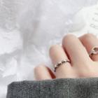 925 Sterling Silver Link Heart Open Ring Ring - One Size