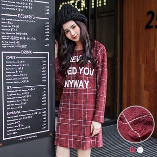 Distressed Graphic Pullover Dress