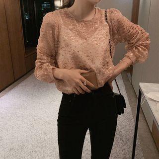 Lace Blouse / Strappy Overall Dress