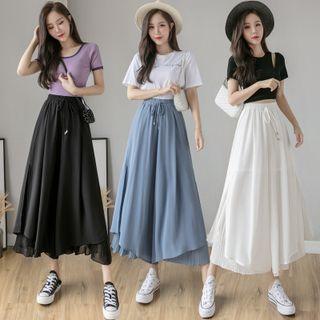 High Waist Plain Culottes