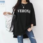Dip-back Letter T-shirt