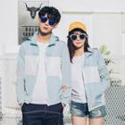 Couple Matching Color Block Long-sleeve Jacket