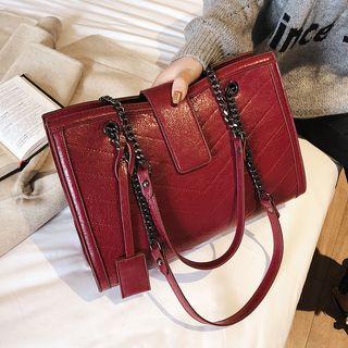 Chevron Stitched Tote Bag