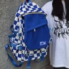 Checkerboard Backpack Check - Blue & White - One Size