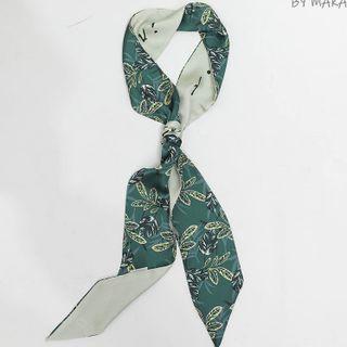 Print Light Scarf Leaf - Green - One Size