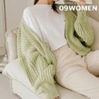 Plus Size Rib-knit Open Cardigan