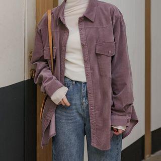 Plain Long-sleeve T-shirt / Pocket Detail Shirt