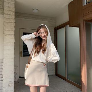 Plain Hoodie Almond - One Size