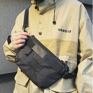 Lettering Embroidered Lightweight Sling Bag