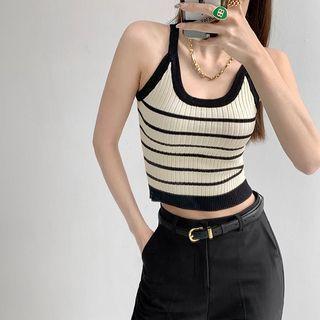 Slim-fit Knit Halter Top In 6 Colors