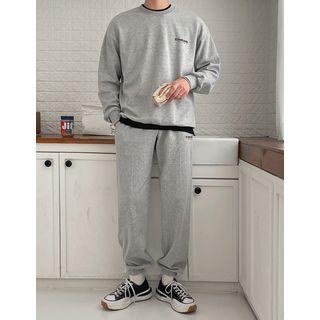 Standard Letter Sweatshirt & Jogger Pants Set