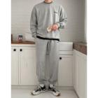 Standard Letter Sweatshirt & Jogger Pants Set
