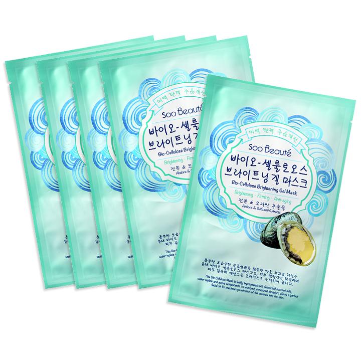 Soo Beaut  - Bio-cellulose Brightening Gel Mask (brightening, Firming, Anti-aging) 5 Pcs