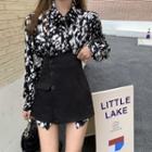 Print Shirt / Wrap A-line Skort
