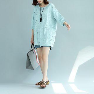 Long-sleeve Distressed Loose-fit Top