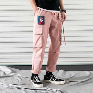 Print Cargo Jogger Pants