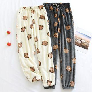 Bear Print Flannel Jogger Lounge Pants (various Designs)
