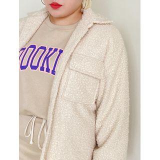 Flap-pocket Sherpa-fleece Shirt Jacket