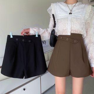 Wide Leg Asymmetrical Dress Shorts