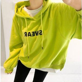 Letter Print Oversized Hoodie