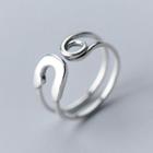 925 Sterling Silver Pin Open Ring As Shown In Figure - One Size