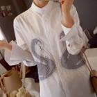Swan-patterned Long Shirt
