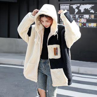 Color Block Wool Cotton Jacket