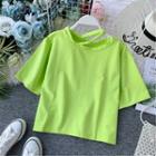 Cut-out-detail Short-sleeve T-shirt