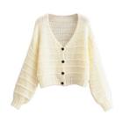 Textured Cardigan Off White - One Size