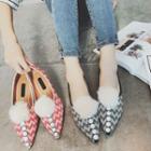 Pompom Pointy Toe Flats