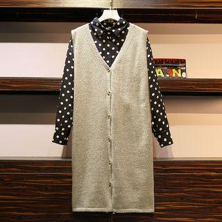 Dotted Dress / Knit Vest