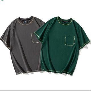 Cotton Pocket Short-sleeve Top