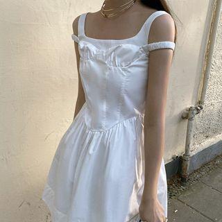 Mock Two-piece Spaghetti Strap Corset Dress