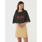 Rola Logo-printed T-shirt Charcoal Gray - One Size