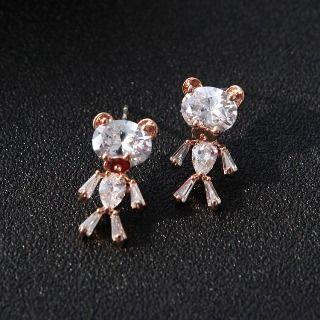 Crystal Bear Studs