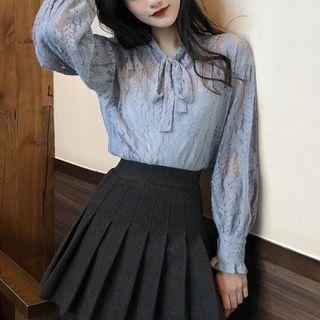 Knot Front Lace Blouse