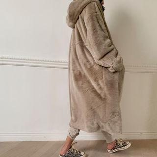 Hooded Faux-fur Coat