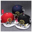 Embroidered Tie Front Snapback