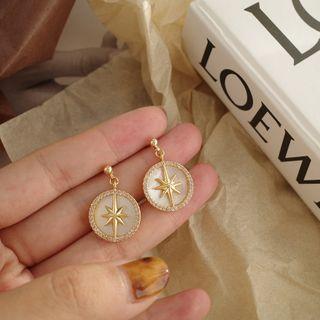 Star Ear Stud 1 Pair - My30231 - Gold - One Size